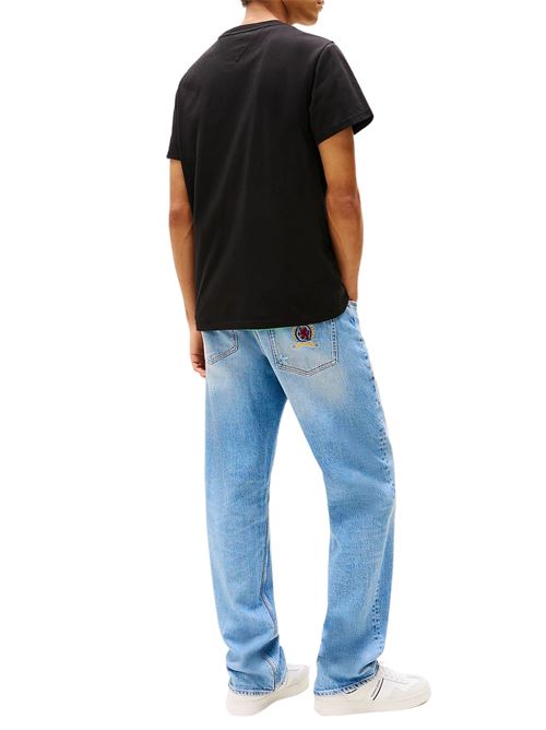 T-shirt nera in cotone Tommy Jeans | DM0DM21188BDS